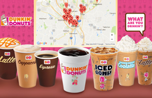 Dunkin Donuts Expandable Map