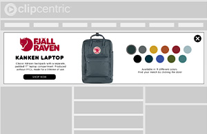 Fjallraven Billboard Animation, Custom Buttons, Interactive HTML5