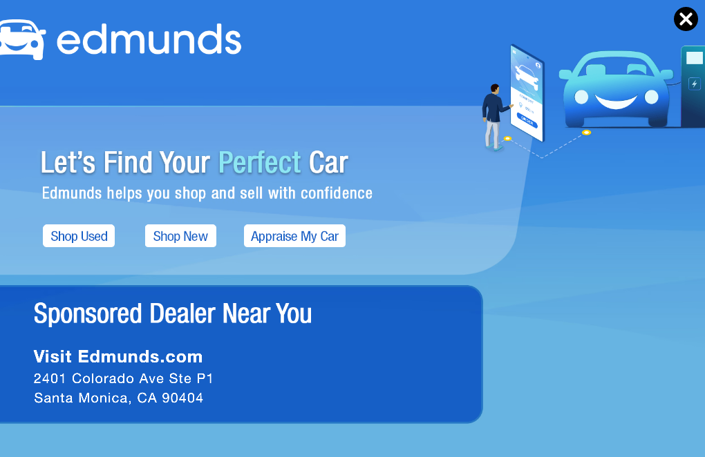 Edmunds Interstitial Custom Buttons, Data Driven