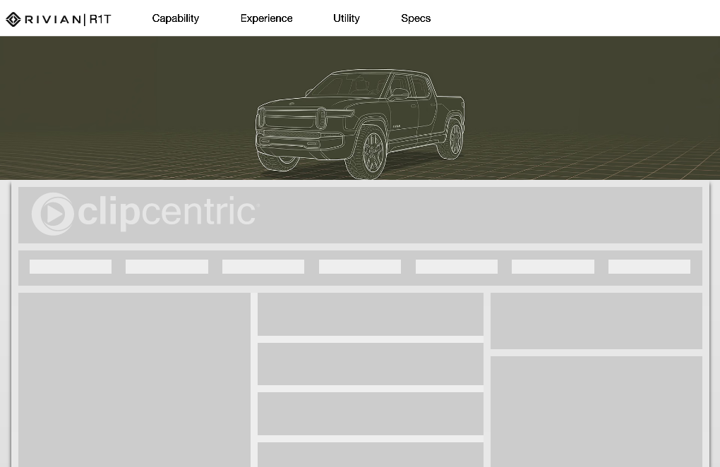 Rivian Super Billboard Animation, Interactive HTML5, Responsive, Video