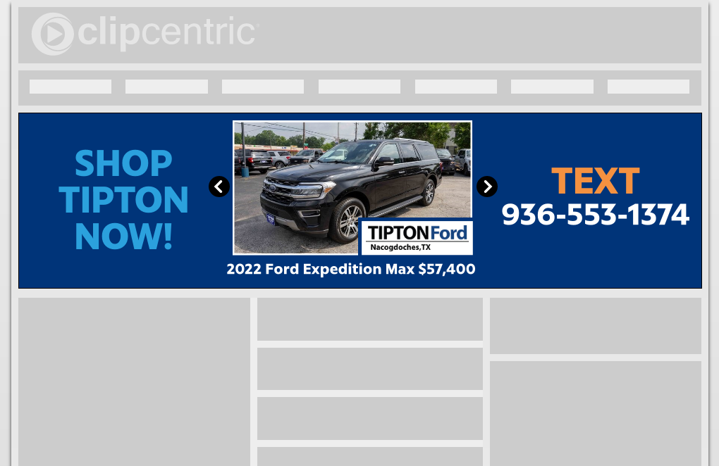 TipTon Ford In-Banner Carousel, Data Driven