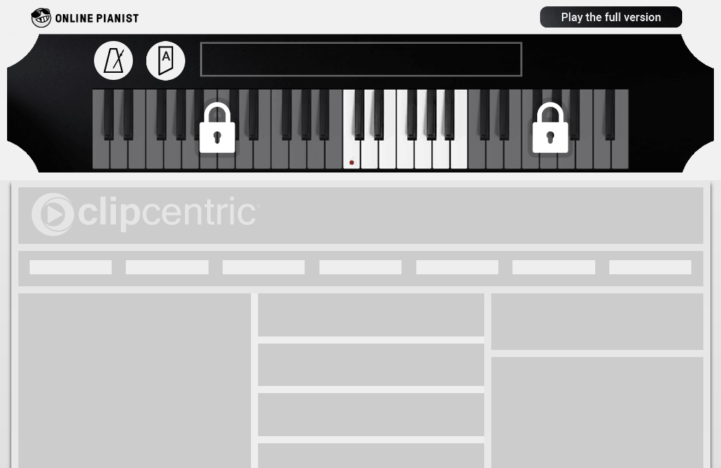 Online Pianist Super Billboard Animation, Interactive HTML5