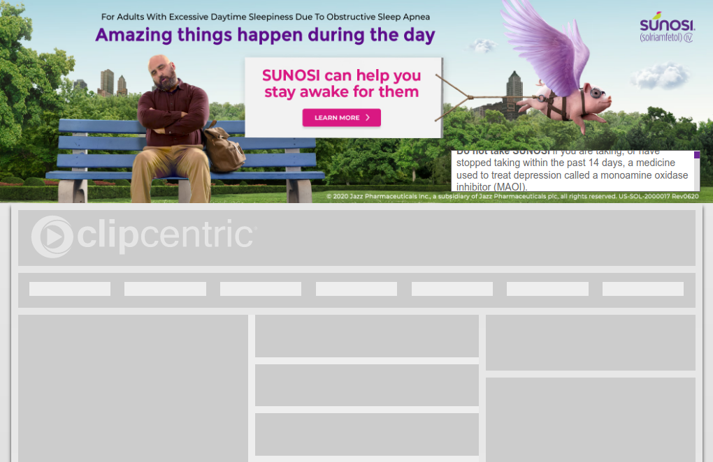 Jazz Pharmaceuticals Super Billboard Animate on Scroll, Responsive