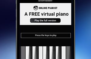 Online Pianist Scroller Ad Animation, Interactive HTML5